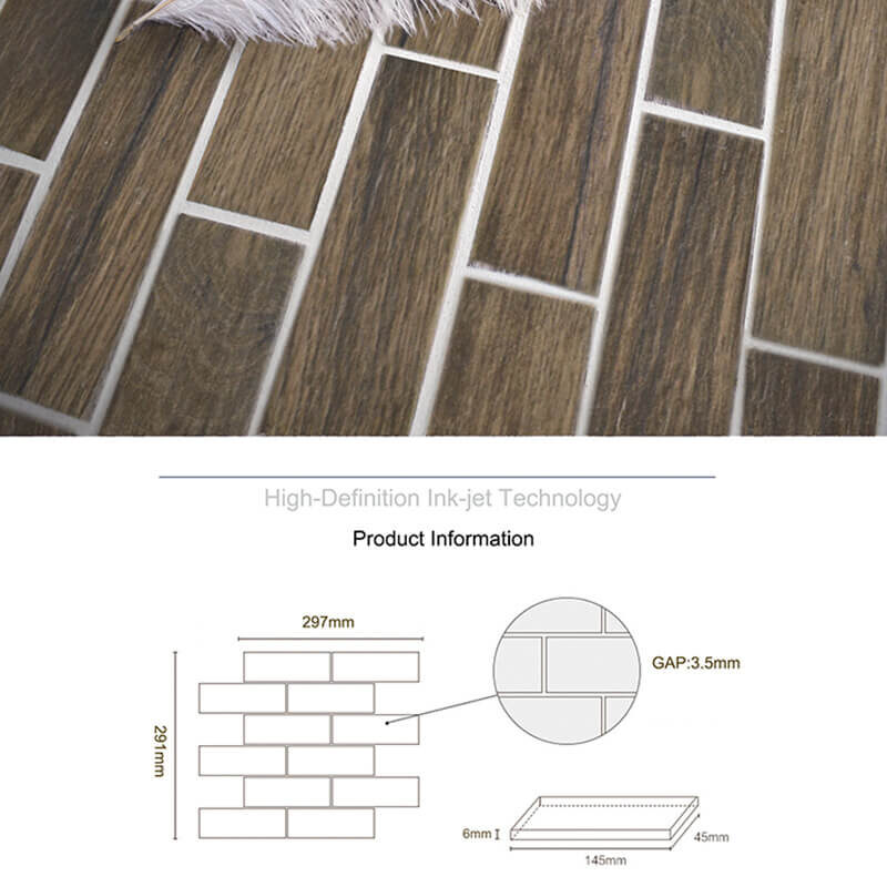 Wood Wall Mosaic tile Customized Design Timber 3D Laminated Wood Siding Decorative Panel Planks Wooden Mosaics