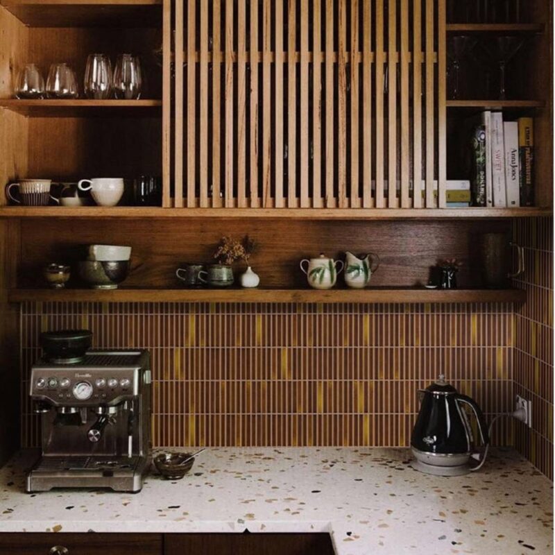 Yellow Glazed Bar Mosaic Tile Interior Kitchen Bathroom Backsplash Wall Tiles Wholesale Price