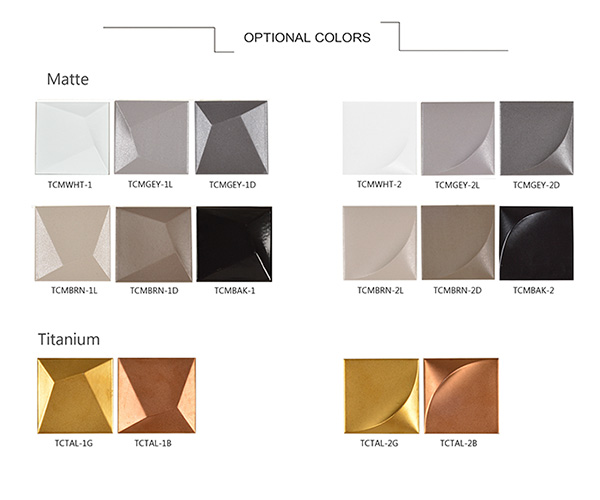 cube three dimensional irregular glass mosaic color