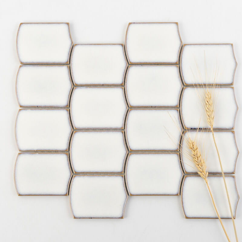 glazed 3d porcelain backsplash glossy glazed Porcelain mosaic tile