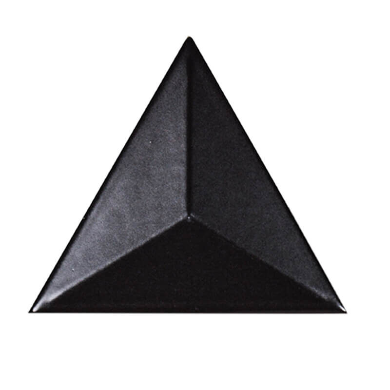 glazed ceramic with triangular shape mosaic Chinese factory manufacture black triangle wall tile porcelain mosaic 2