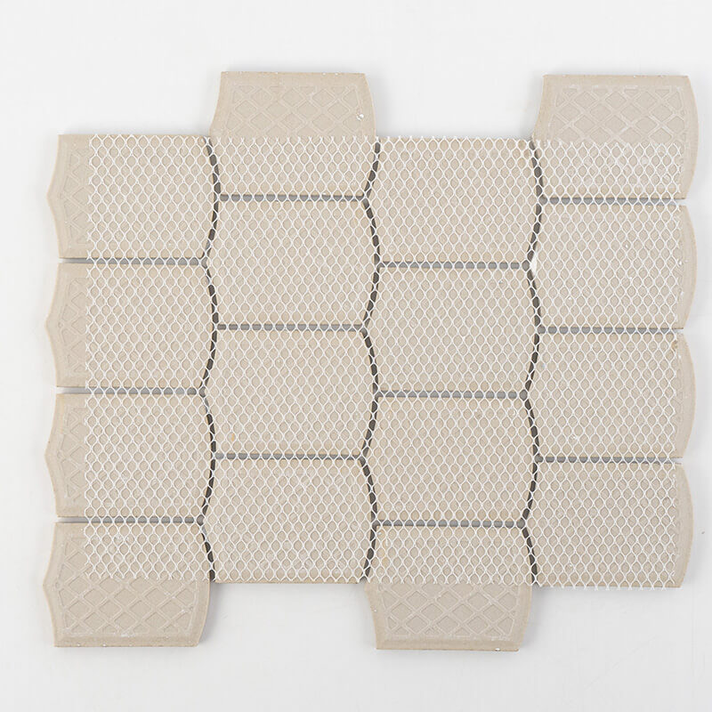 glazed glossy porcelain white long strip finger mosaic tile