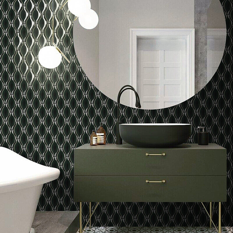 gourd handmade tile Glass mosaic gourd pattern Wall paper kitchen bathroom