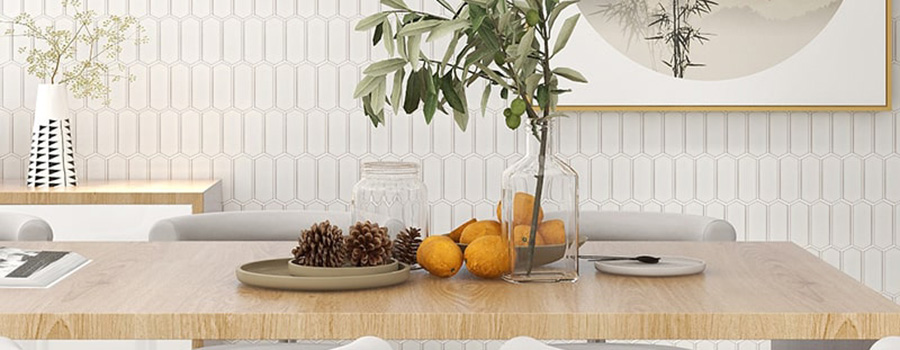 hexagon shaped beige crystal glazed ceramic mosaic tiles