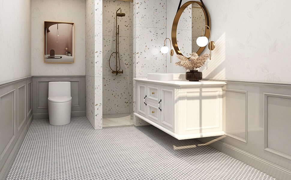 penny round porcelain mosaics perfect for kitchen and bathroom backsplashes floor and wall tile