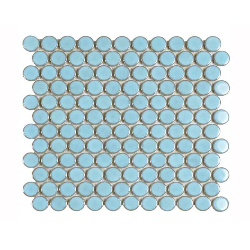Green Round Ceramic Mosaic Wall Tile