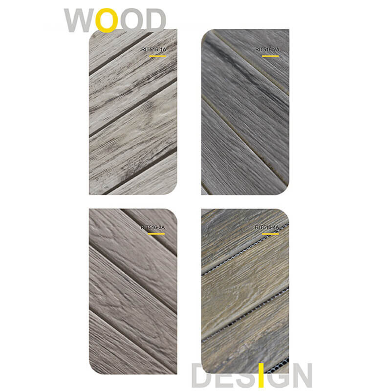 slip brick stone mosaic toilet background wall grey wood grain marble mosaic