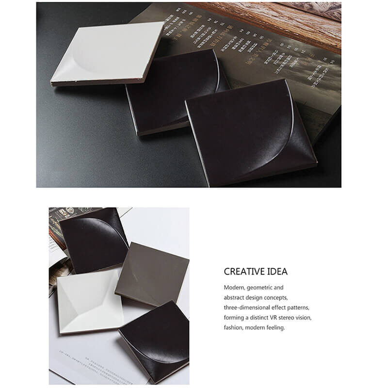 three dimensional irregular glass mosaic