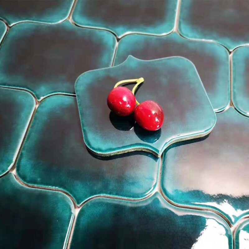 Fambe Glaze Lantern shaped Handmade Pattern Mosaic Tile Interior kitchen bathroom Latest Design Wall 13 墨墨 麒麟灯笼砖 2