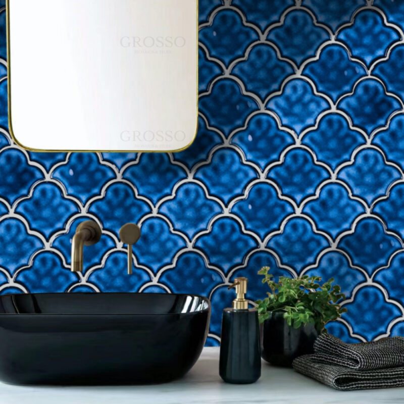 Big flower type Inkjet kitchen Bathroom Backsplash Kitchen Mosaic Wall Tiles