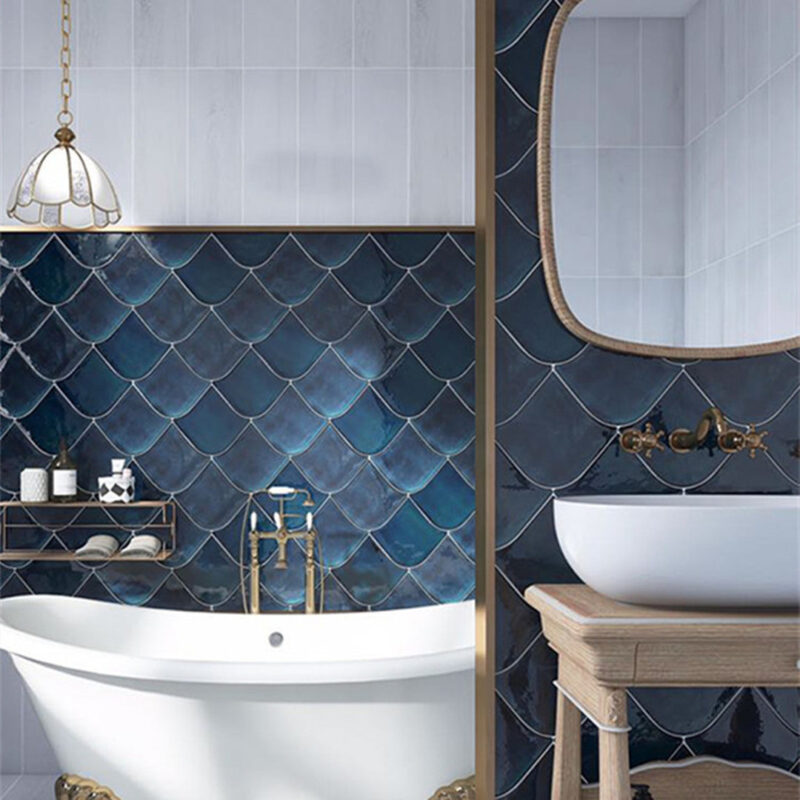 釉惑鱼鳞手工砖 3